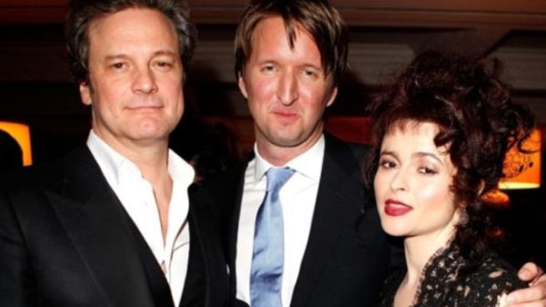 Colin Firth, Tom Hooper and Helena Bonham Carter