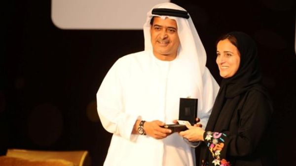 DIFF Chairman, Abdulhamid Juma with HE Sheikha Lubna Al Qassimi