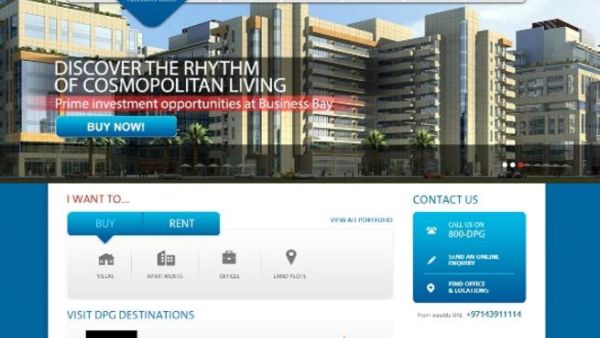 The new website, dpg.ae