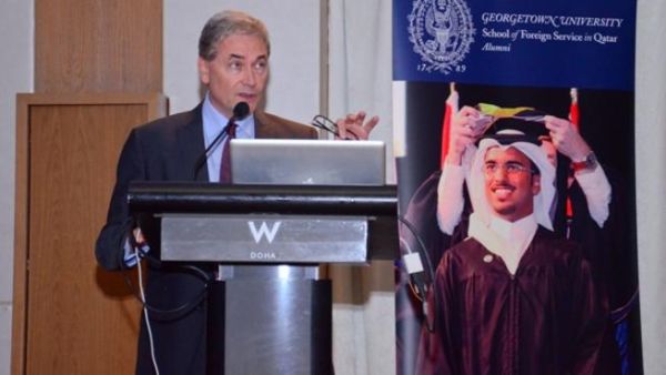 Jonathan Cartmell at the launch of the Tawjeeh program