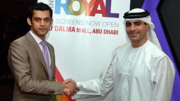 Rashid Doleh, Executive Director, Dalma Mall and Fazal Ameen, Chief Executive Officer, CineRoyal Cinemas at the opening of the UAE capital city’s largest cineplex