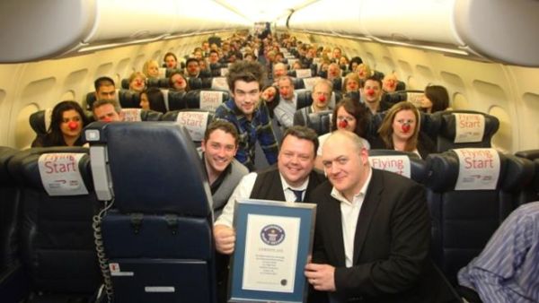 The comedians Dara O Briain, Jack Whitehall and Jon Richardson, hosted the comedy gig on flight BA9230c The comedians Dara O Briain, Jack Whitehall and Jon Richardson, hosted the comedy gig on flight BA9230c