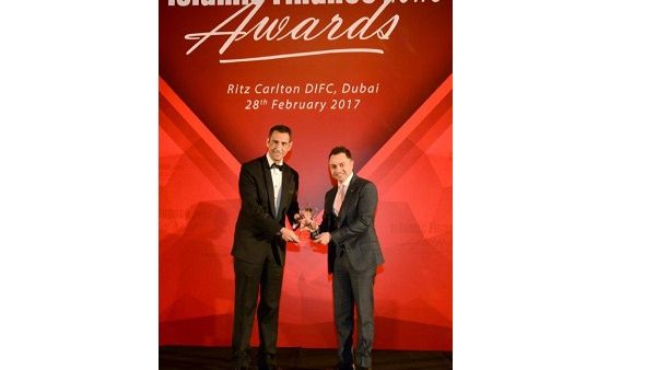 Dr. Adnan Chilwan, Group CEO at Dubai Islamic Bank, receiving IFN Awards