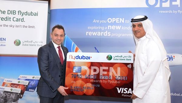 Dr. Adnan Chilwan, Group CEO of DIB & Ghaith Al Ghaith, CEO of Flydubai, launching the new Co-Branded Credit Card