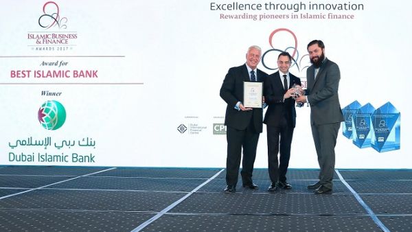 Dr. Adnan Chilwan, Group CEO of Dubai Islamic Bank, receives the awards. Dr. Adnan Chilwan, Group CEO of Dubai Islamic Bank, receives the awards.