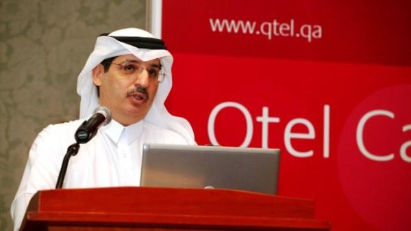 Dr. Nasser Marafih, CEO of Qtel, during his speech