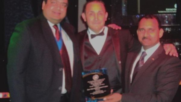During receiving the award