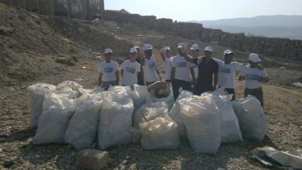 During the clean-up campaign
