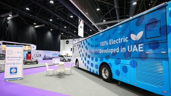 Masdar today unveiled the all-electric Eco-Bus at Abu Dhabi Sustainability Week 2018.