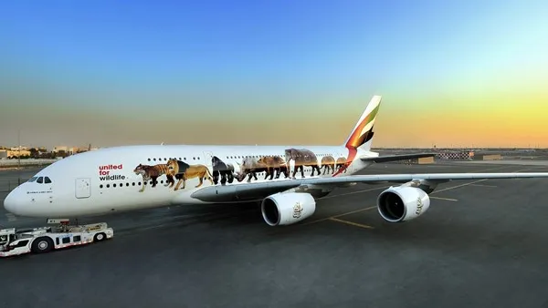 Emirates A380 Six Endangered Species Decal Evening
