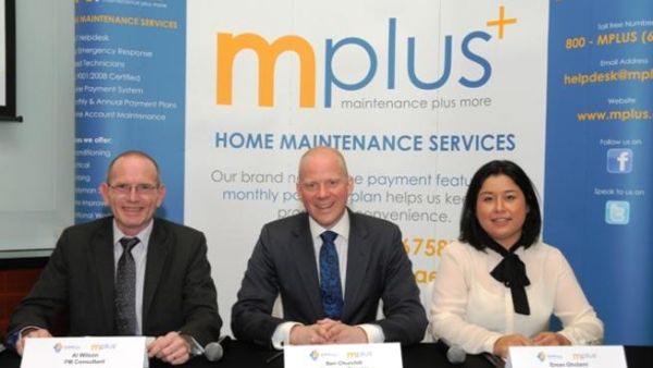 During the press conference to launch mplus+