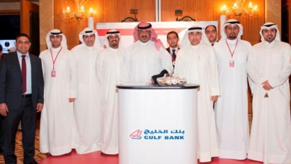 Sheikh Talal Al Khalid Al Sabah, Kuwait Petroleum Corporation’s (KPC) Managing Director, Government, Parliament, Public & Media Relations along with the Gulf Bank team at the Bank’s stand during the event