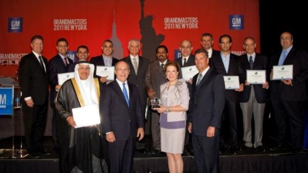 Representatives from the six winning Middle East dealers at a ceremony dinner hosted by General Motors Representatives from the six winning Middle East dealers at a ceremony dinner hosted by General Motors