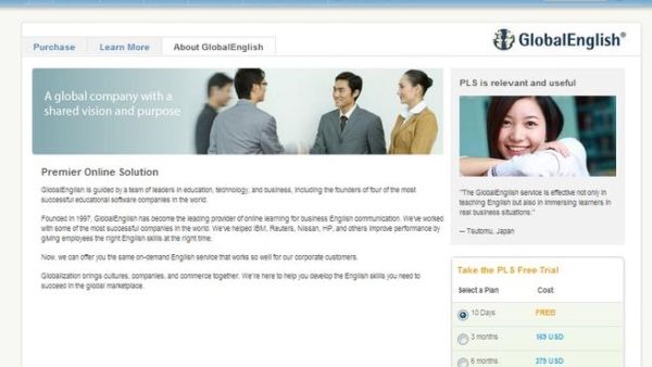 GlobalEnglish.com website GlobalEnglish.com website