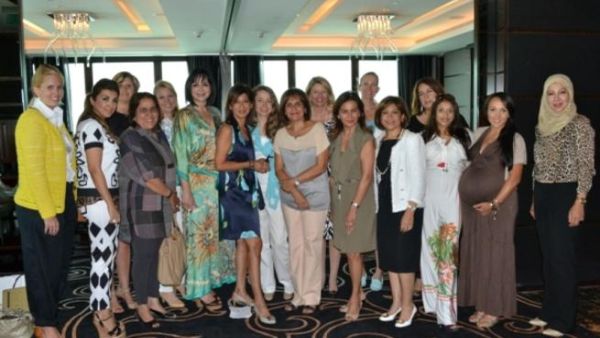 Guests with Capital Club General Manager, Shahnaz Pakravan at the lunch