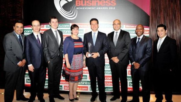 Dr Karim El Solh, Co-Founder and Chief Executive Officer of Gulf Capital, along with the team of Gulf Capital at the Award Ceremony