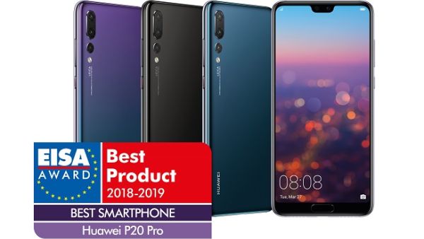 حصل هاتف HUAWEI P20 Pro على جائزة ’أفضل هاتف ذكي من الجمعية الأوروبية للصوت والصورة لعام 2018-2019‘.