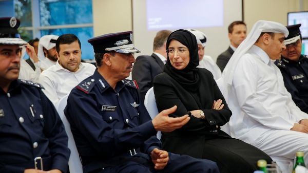 Her Excellency Dr Hanan Mohamed  Al Kuwari, Minister of Public Health with esteemed guests at the official launch