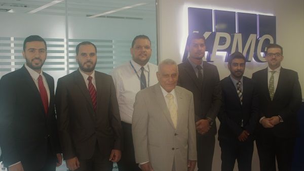 Hussain Kassim, co founder of KPMG in Bahrain, and some of JFF beneficaries