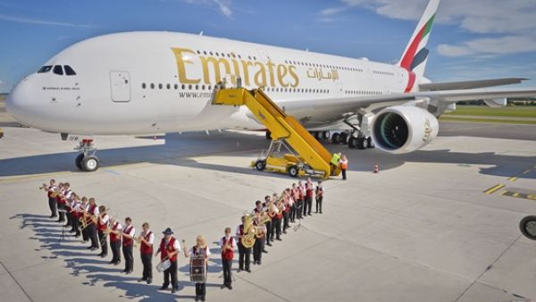 Emirates’ milestone 80th A380 touches down in Vienna