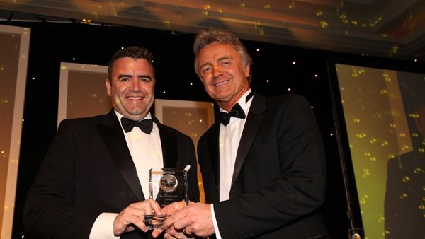 The ‘Best Cargo Airline - Middle East’ award was presented to (left) David Kerr, Vice President Etihad Cargo by Stephan Haltmayer, Managing Director of QCS- Quick Cargo Service GmbH