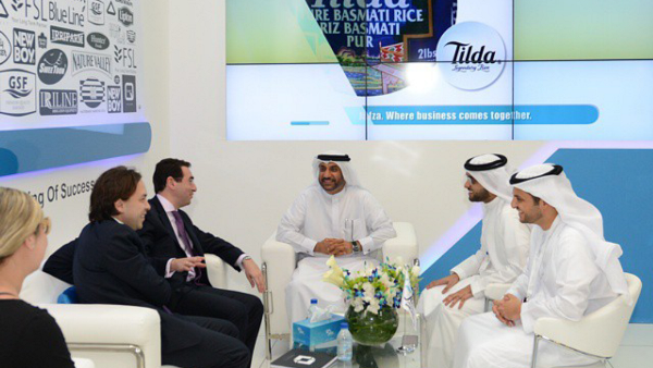Ibrahim Mohamed Aljanahi and the Ambassador of Colombia at Gulfood Ibrahim Mohamed Aljanahi and the Ambassador of Colombia at Gulfood