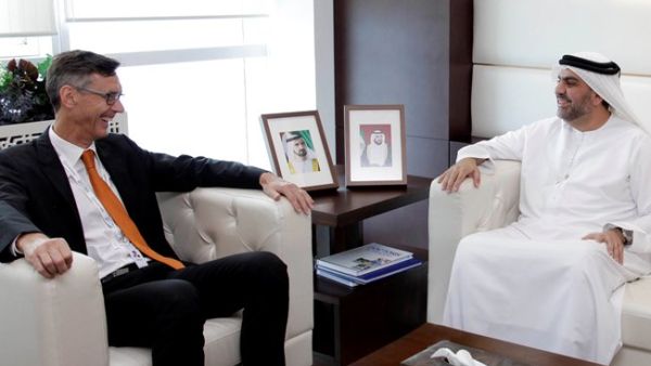 The meeting discussed the opportunities for cooperation in the field of health, exchange of experiences and delegations, importance of participation in the Arab Health exhibition and congress in Dubai.