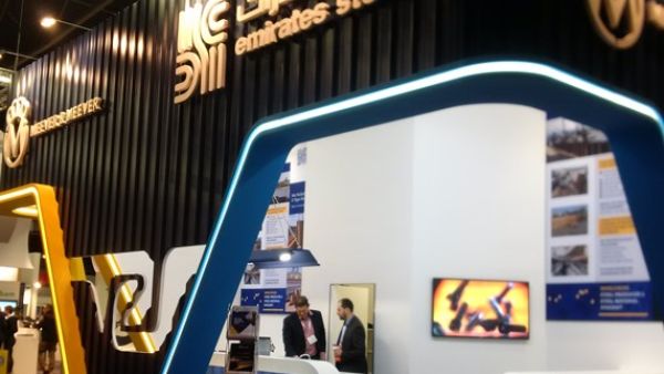 Emirates Steel booth at Infra Tech trade fair