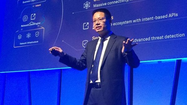 Kevin Hu, President of Huawei Network Product Line, speaking at the launch conference.