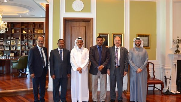 Khalaf Ahmad Al Habtoor with a delegation from Ethiopia