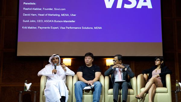 Rashid Alabbar, Founder of SIVVI.com, David Ham, MENA Head of Marketing, Uber,  Sunil John, CEO, ASDA’A Burson-Marsteller, Kriti Makker, Visa performance Solutions