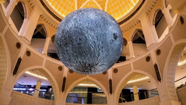 Seated beneath a stunning ‘Museum of the Moon’ visitors can learn the importance of the moon in Emirati culture. 