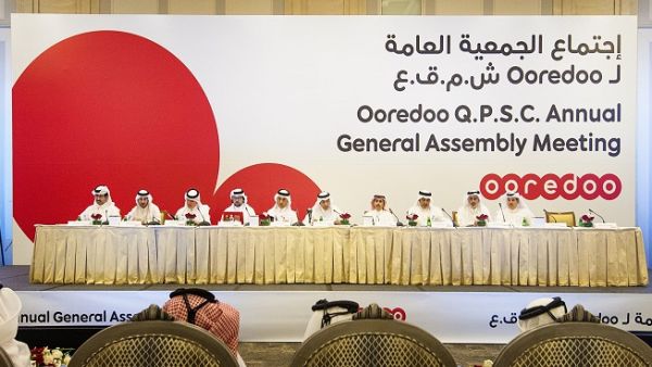 خلال اجتماع الجمعية العام لـ Ooredoo في قطر. خلال اجتماع الجمعية العام لـ Ooredoo في قطر.