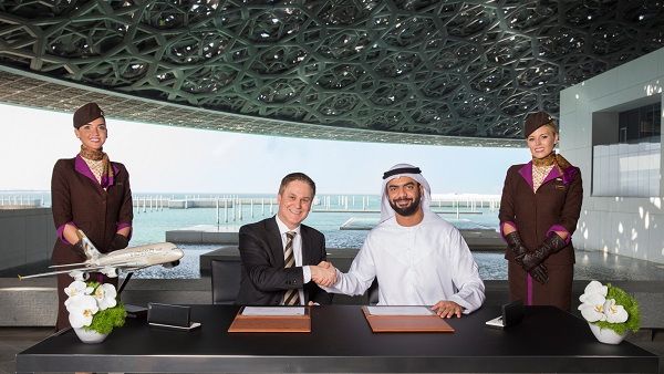 Etihad will work closely with Louvre Abu Dhabi on areas of brand partnership, marketing, and public and media relations. Etihad will work closely with Louvre Abu Dhabi on areas of brand partnership, marketing, and public and media relations.