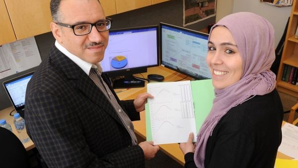 الباحثة سوزان عوض والدكتور ليث أبو رداد.