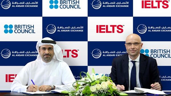 Rashed Ali Al Ansari, General Manager, Al Ansari Exchange, and Nicholas David Godfrey, Country Examinations Manager, British Council, during the signing of the agreement. Rashed Ali Al Ansari, General Manager, Al Ansari Exchange, and Nicholas David Godfrey, Country Examinations Manager, British Council, during the signing of the agreement.
