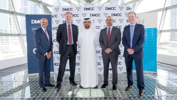 Senior officials from National Bank of Fujairah and DMCC at Almas Tower
