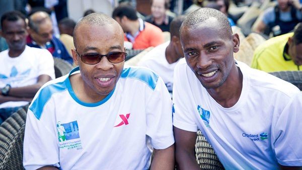 Henry Wanyoike and Joseph Kibunja