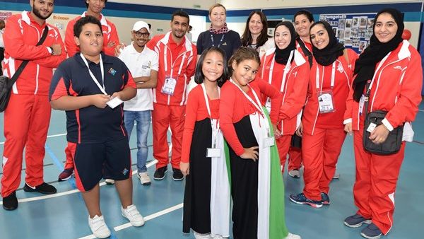 Student delegates at GEMS World Academy, Abu Dhabi. 