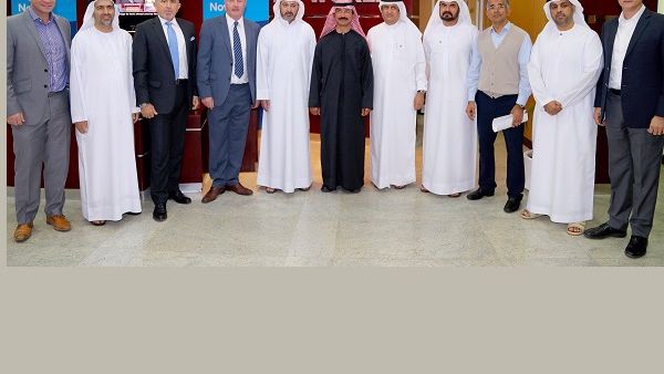 HE Sultan Ahmed bin Sulayem, Chairman and Group CEO of DP World (centre) with executives of Dutco Balfour Beatty LLC, BAM International Abu Dhabi LLC – Dubai Branch and senior officials from DP World 