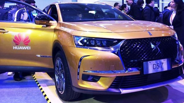 The DS 7 debuts at the Huawei Eco-Partner Conference 2018.