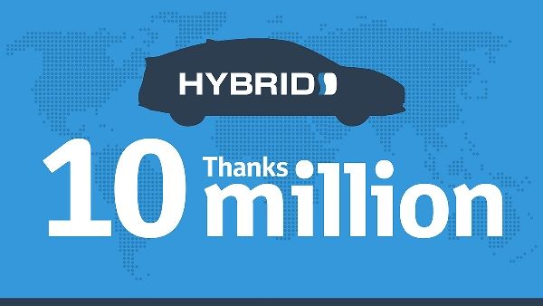 Worldwide sales of Toyota hybrids surpass 10 million units