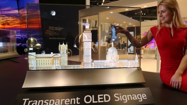 LG unveil the 55-inch Transparent OLED signage.