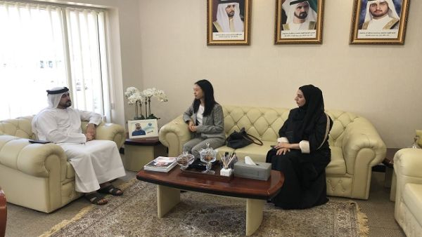 سعادة القاضي الدكتور جمال السميطي، مدير عام معهد دبي القضائي مؤخرًا مع البروفيسورة كيرو شين