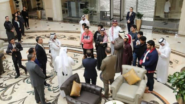 جانب من زيارة طلاب المخيم المهني الشتوي 2018 لأحد الفنادق للتعرف على مجال الفندقة والضيافة.
