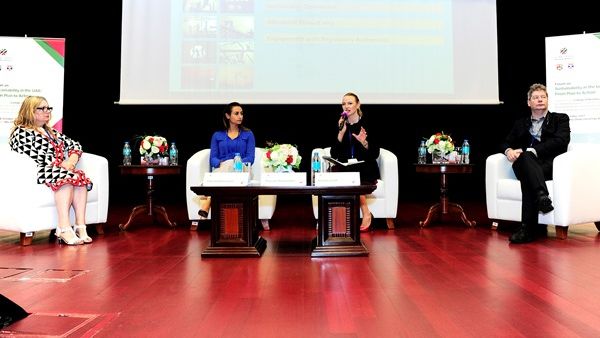 Around 150 professors, researchers, and industry experts convened at Abu Dhabi University’s Forum on “Sustainability in the UAE: From Plan to Action”.