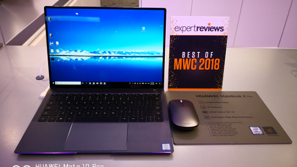 موقع Expert Reviews منح جائزة "الأفضل في MWC" لجهاز هواوي مايت بوك إكس برو.