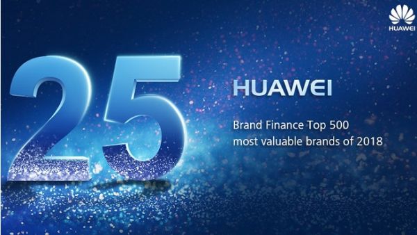 أتت شركة هواوي في المركز ال 25 بحسب تصنيف براند فاينانس 500 لعام 2018. أتت شركة هواوي في المركز ال 25 بحسب تصنيف براند فاينانس 500 لعام 2018.