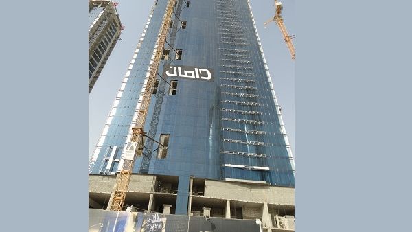 More than 16000 sqm of glass has been installed on the outside of the two towers