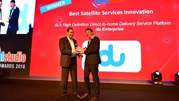 du received the ‘Satellite Services Innovation of the Year’ award at the 2018 Digital Studio Awards for its latest innovations in content delivery services.